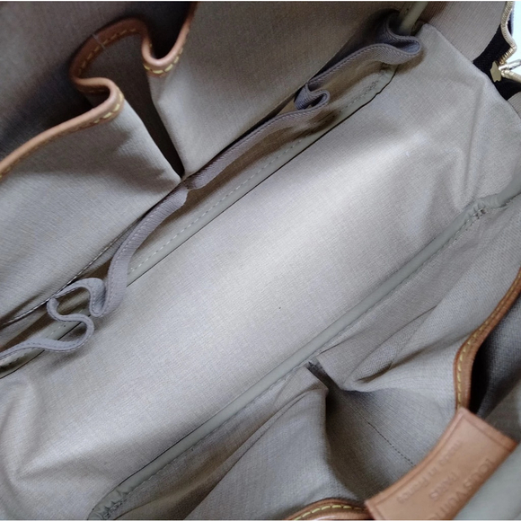 Women's Louis Vuitton Brown Monogram Leather Deauville Handbag - Picture 7 of 9